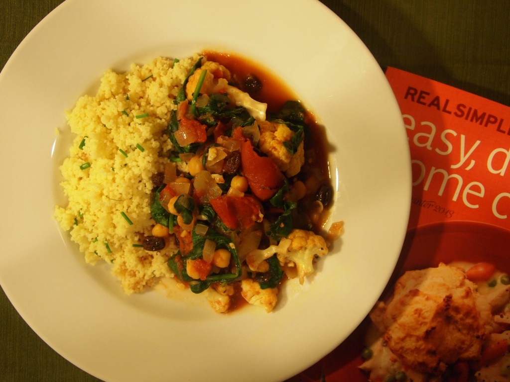 cauliflower and chickpea stew