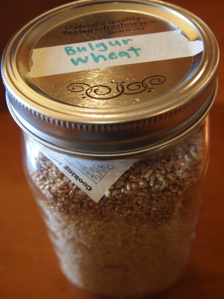 jar of bulgur wheat