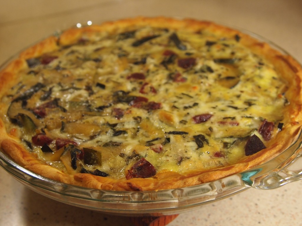 zucchini quiche with sausage