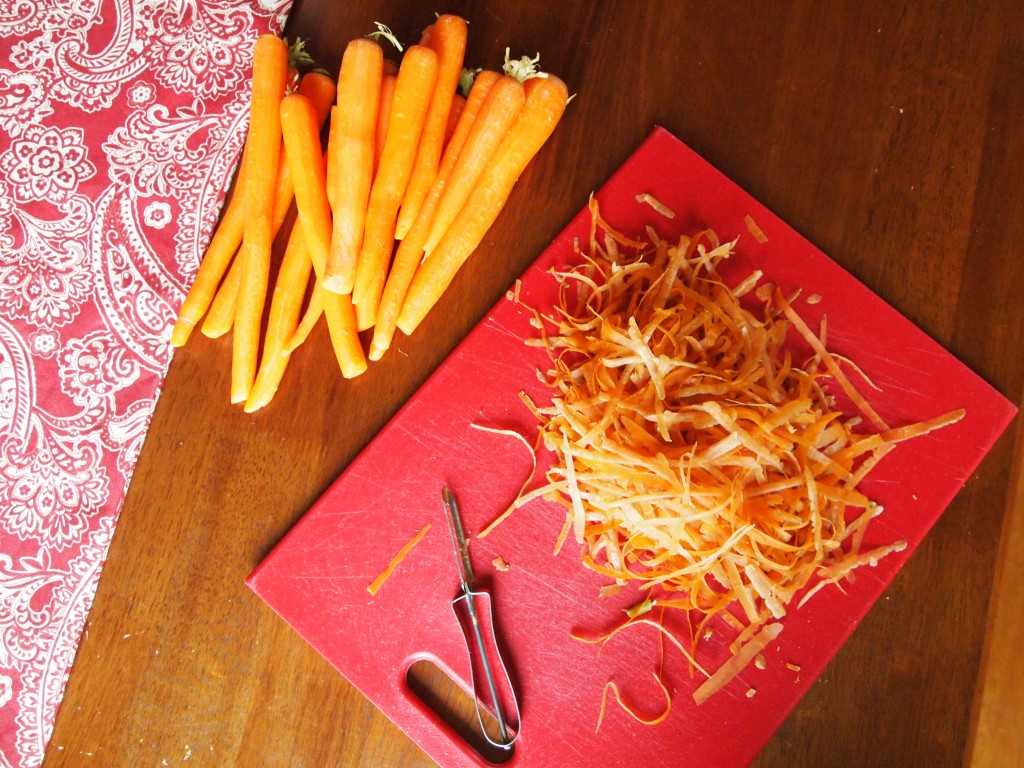 carrots and carrot peels