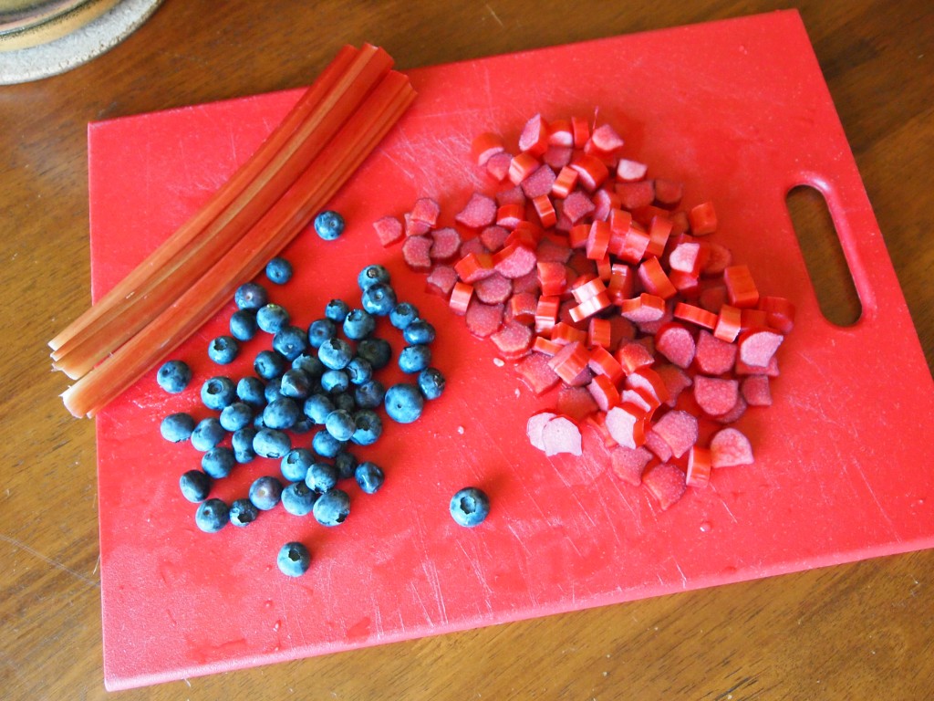 blueberries and rhubarb = bluebarb