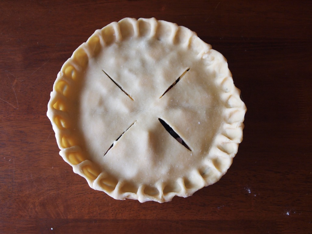 pie assembled and oven ready