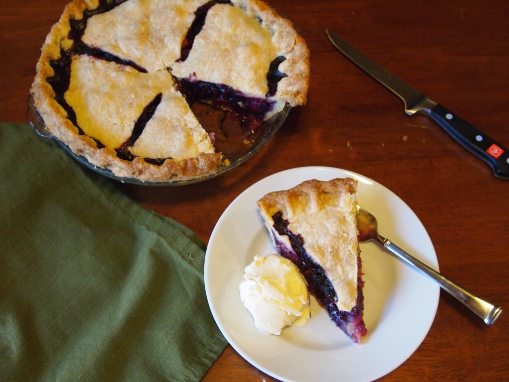 pie and vanilla ice cream