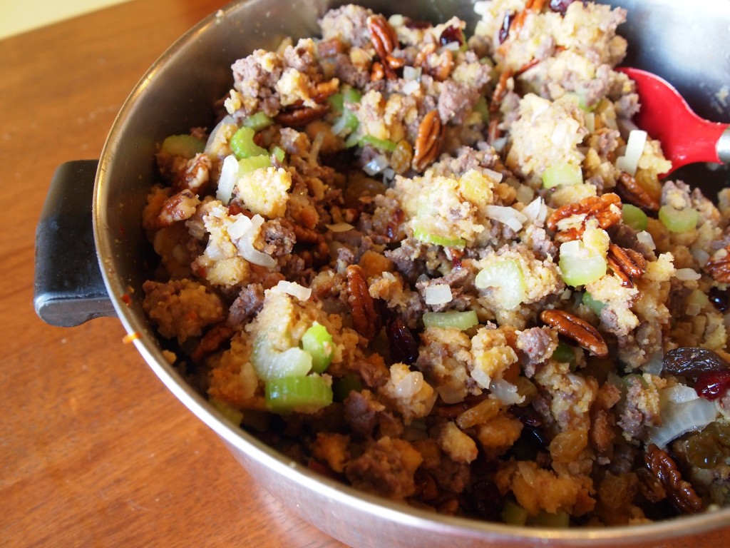 stuffing in a pot