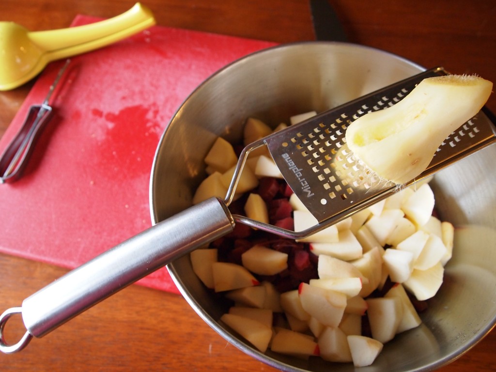 grating ginger