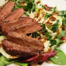 steak salad with fennel and pomegranate
